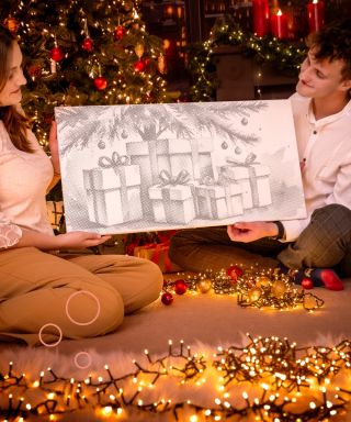 Božič poln pik in veselja. ✨ Pikčasta slika, darila pod drevesom in čar skupnih trenutkov. Tako izgleda božična toplina....